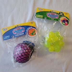 Sensory Toys Amazing Slime! Squidh Balls DNA Glow In The Dark Color Change Mesh